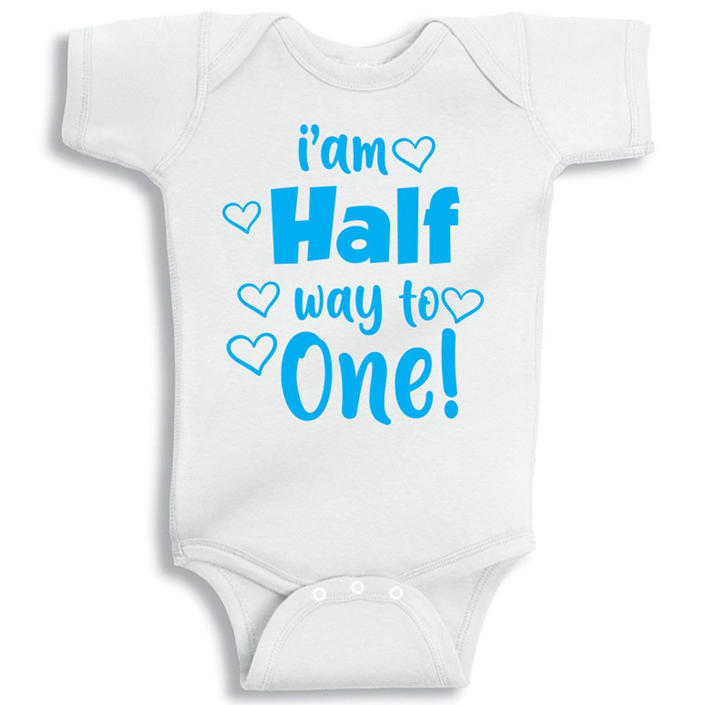 Twinkle Hands - Half Way To One Birthday Boy Onesie