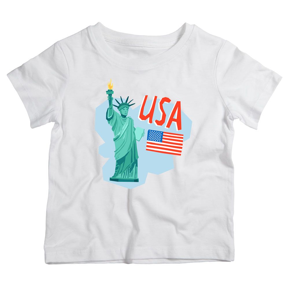 Twinkle Hands - USA Statue Of Liberty T-Shirt - White