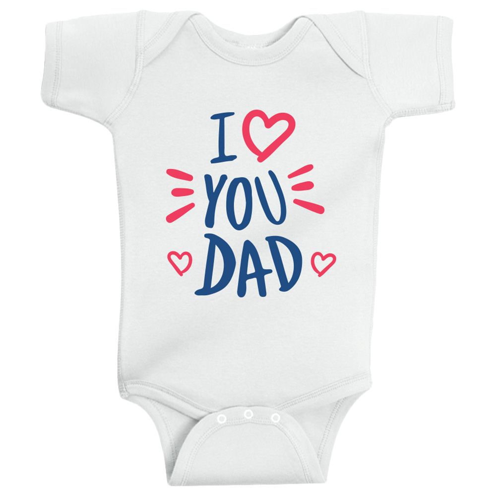 Twinkle Hands - I Love You Dad Onesie - White