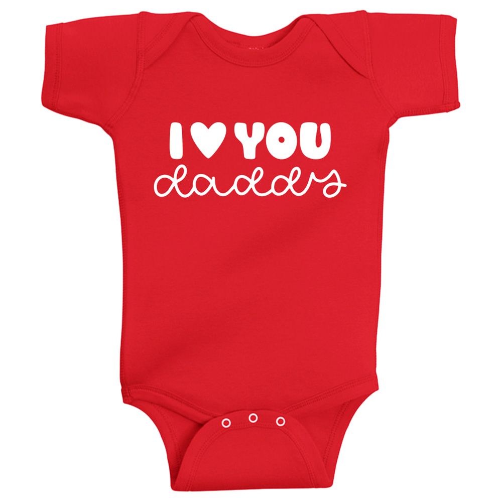 Twinkle Hands - I Love You Daddy Onesie - Red