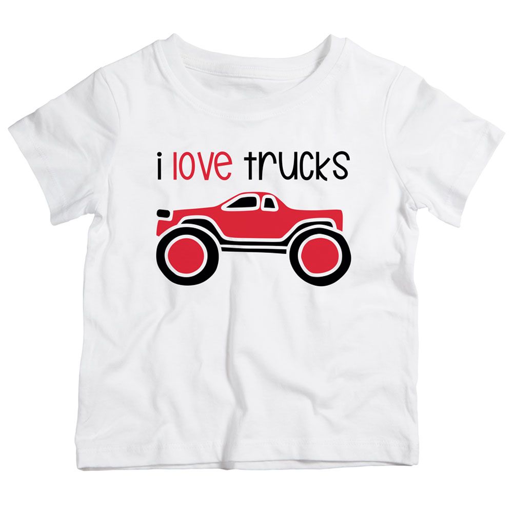 Twinkle Hands - I Love Trucks T-Shirt - White