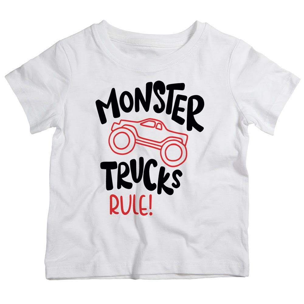 Twinkle Hands - Monster Trucks Rules T-Shirt - White