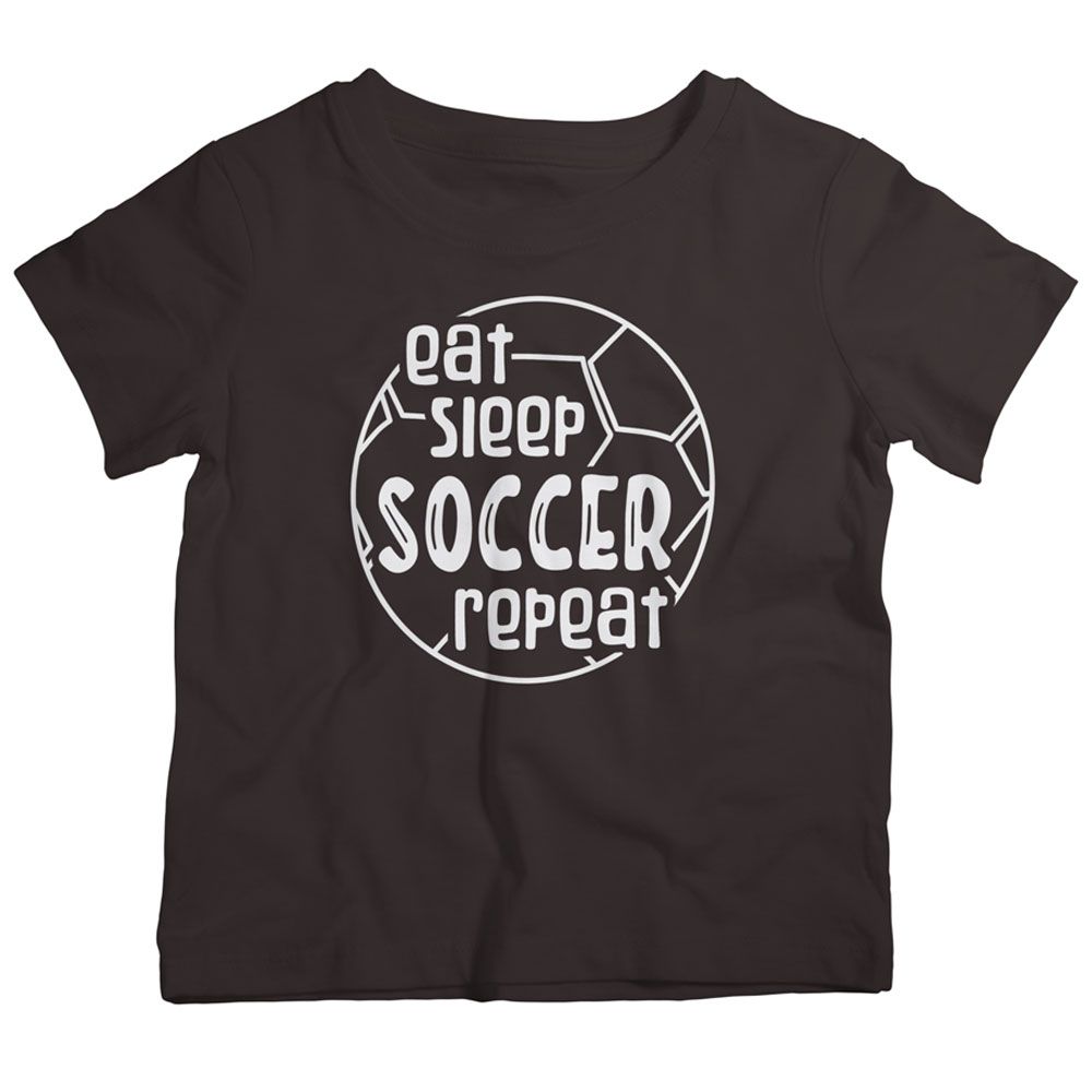 Twinkle Hands - Eat Sleep Soccer Repeat T-Shirt-Black