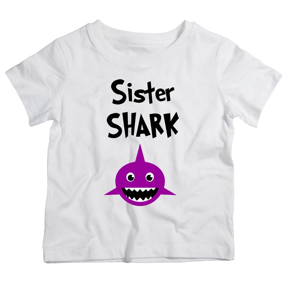 Twinkle Hands - Sister Shark T-Shirt - White