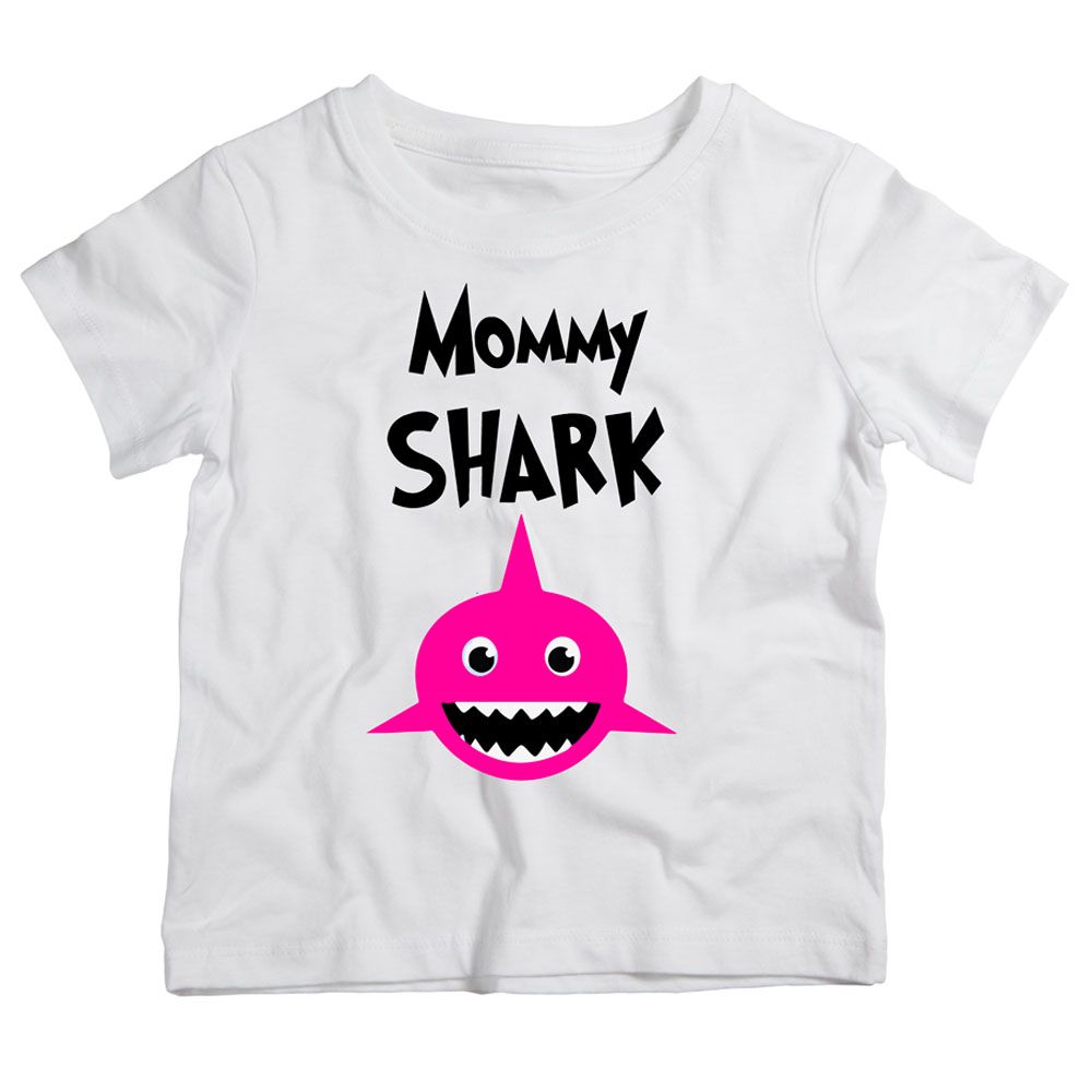 Twinkle Hands - Mommy Shark T-Shirt - White