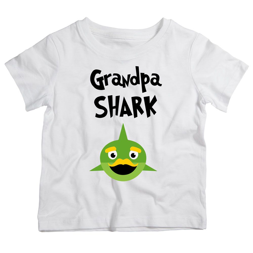 Twinkle Hands - Grandpa Shark T-Shirt - White