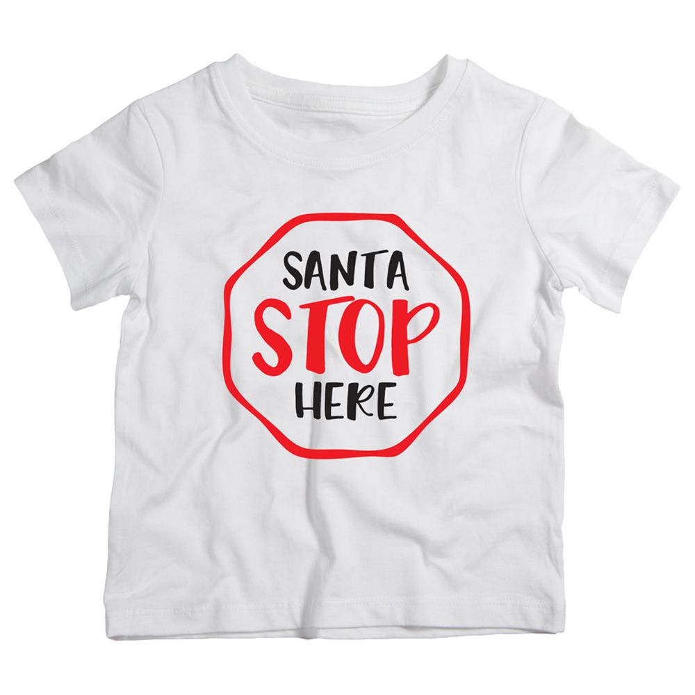 Twinkle Hands - Santa Stop Here Christmas T-Shirt