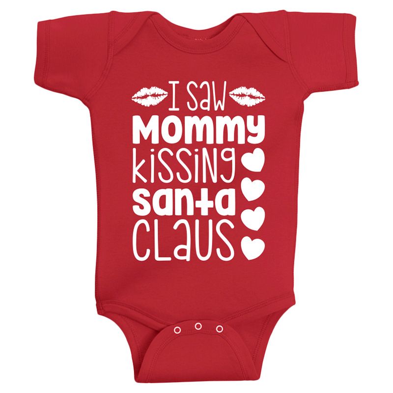 Twinkle Hands - Mommy Kissing Santa Christmas Bodysuit