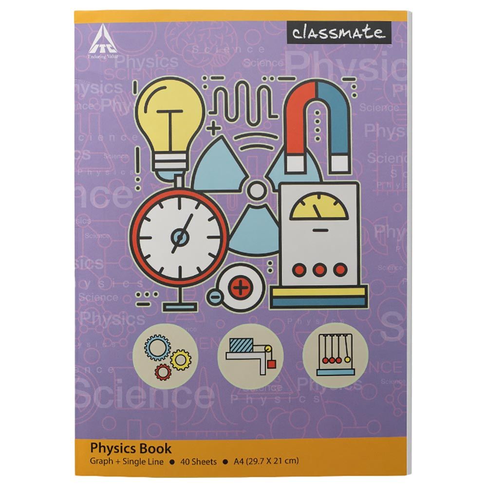 Classmate - Physic Notebook Graph + Single Line Pack of 6