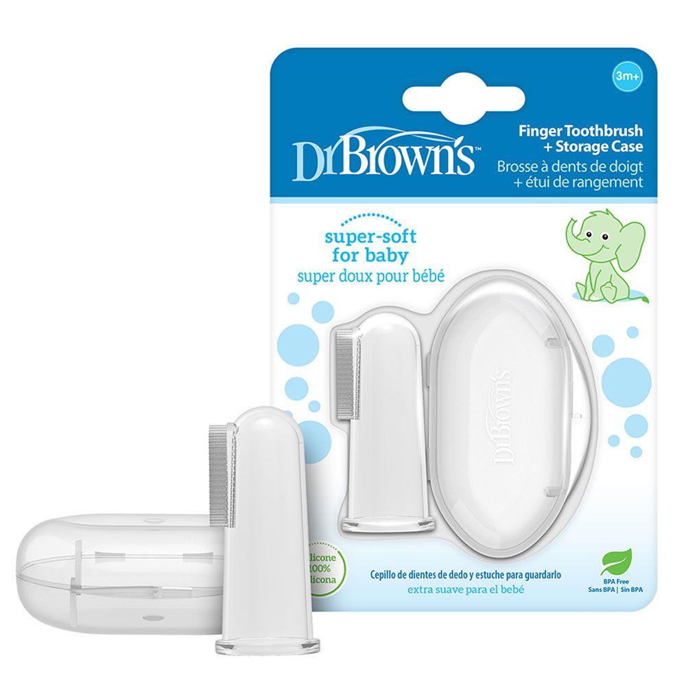 Dr. Brown's - Silicone Finger Toothbrush With Case