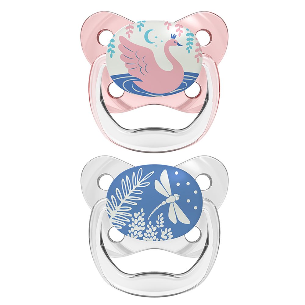 Dr. Brown's - Glow In The Dark Pacifier 0-6M 2pcs - Pink