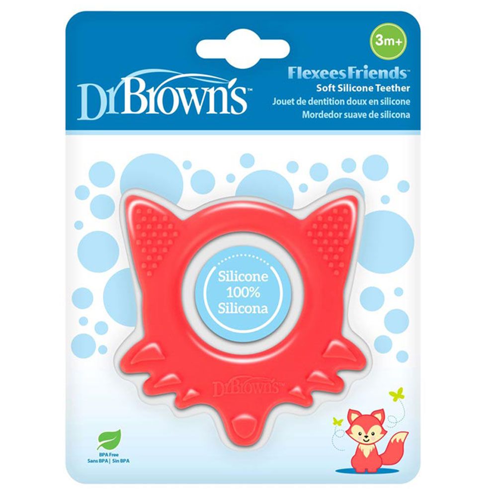 Dr. Brown's - Flexees Friends Fox Teether - Red