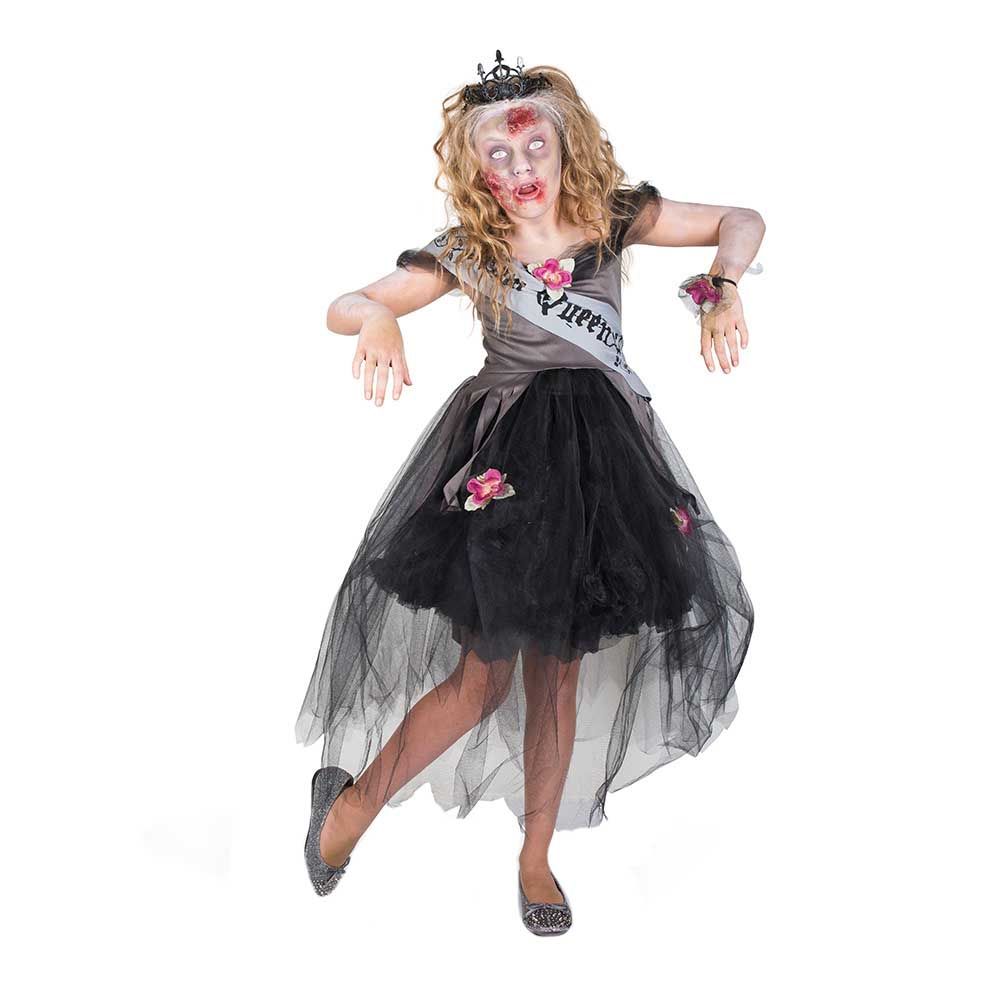 Mad Costumes Zombie Prom Queen Kids Halloween Costume - Black