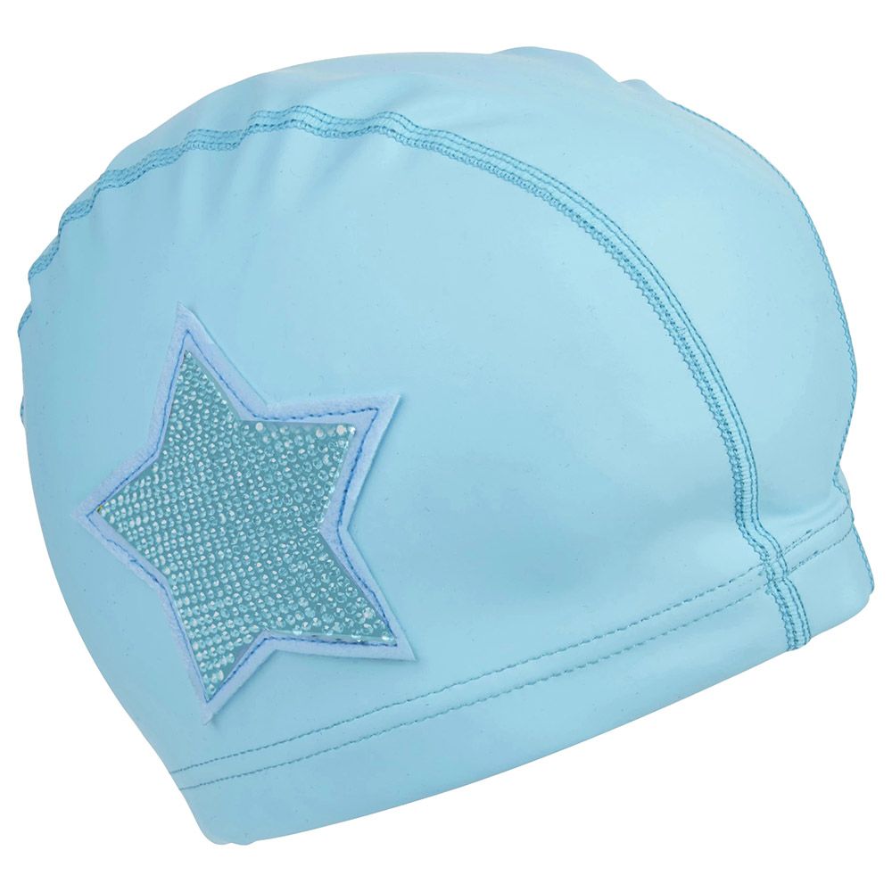 Bling2O - Rhinestone Star Swim Cap - Blue