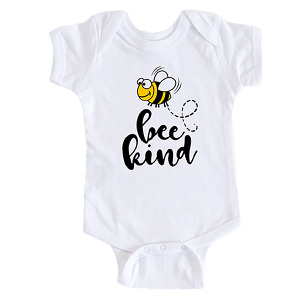 Mini Plum - Bee Kind Baby Onesie - White