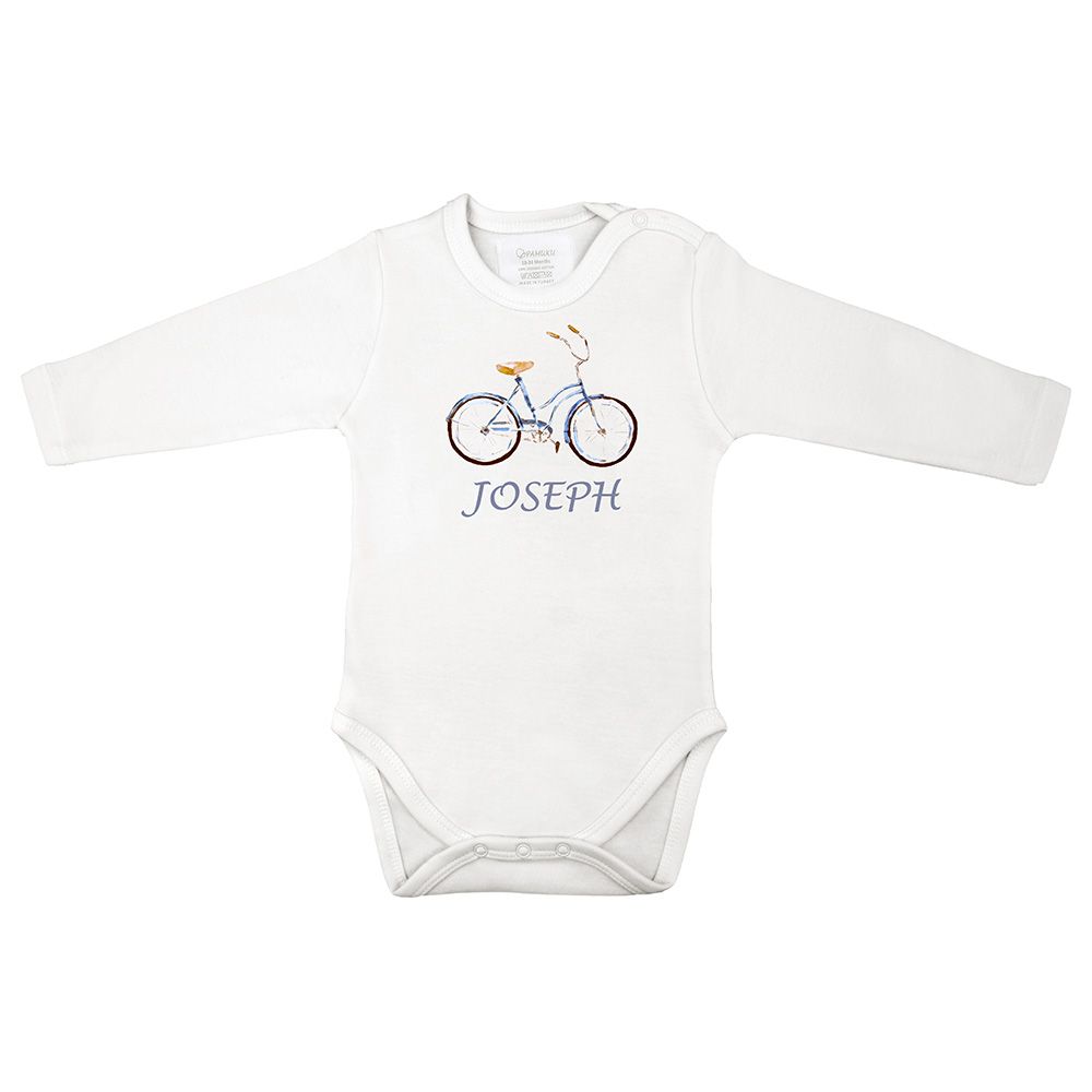 Mini Plum - Biker Personalized Baby Bodysuit