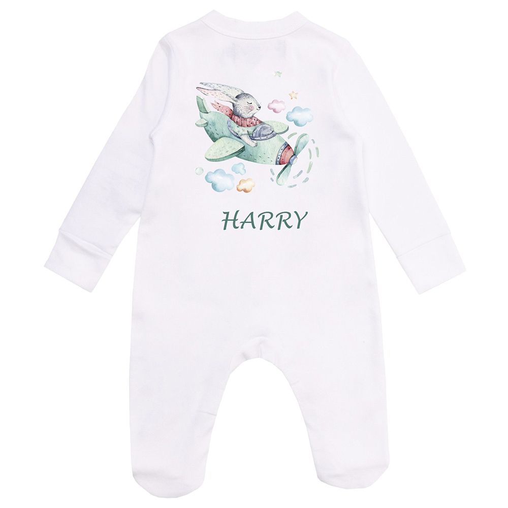 Mini Plum - Personalised Aeroplane with Name Romper