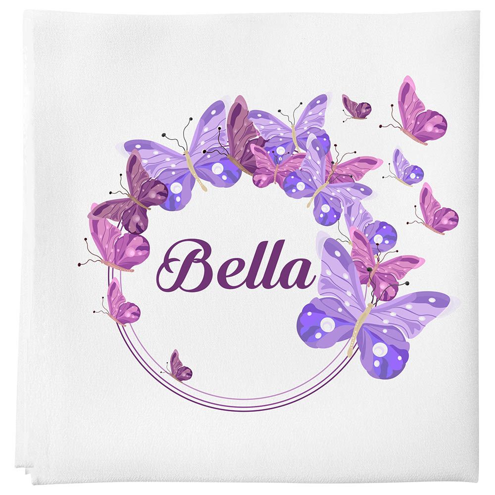 Mini Plum - Personalised Baby Blanket - Butterfly