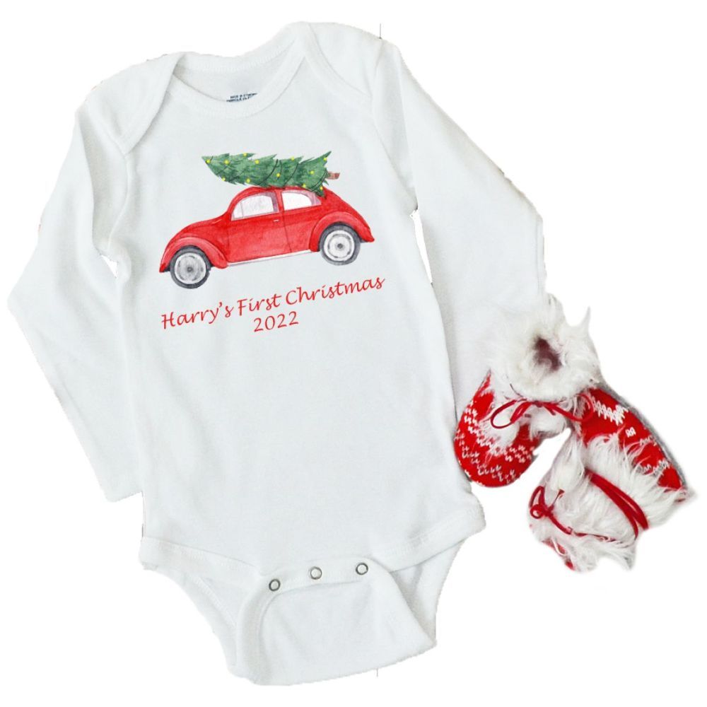 Mini Plum - Personalised Car and Tree Bodysuit