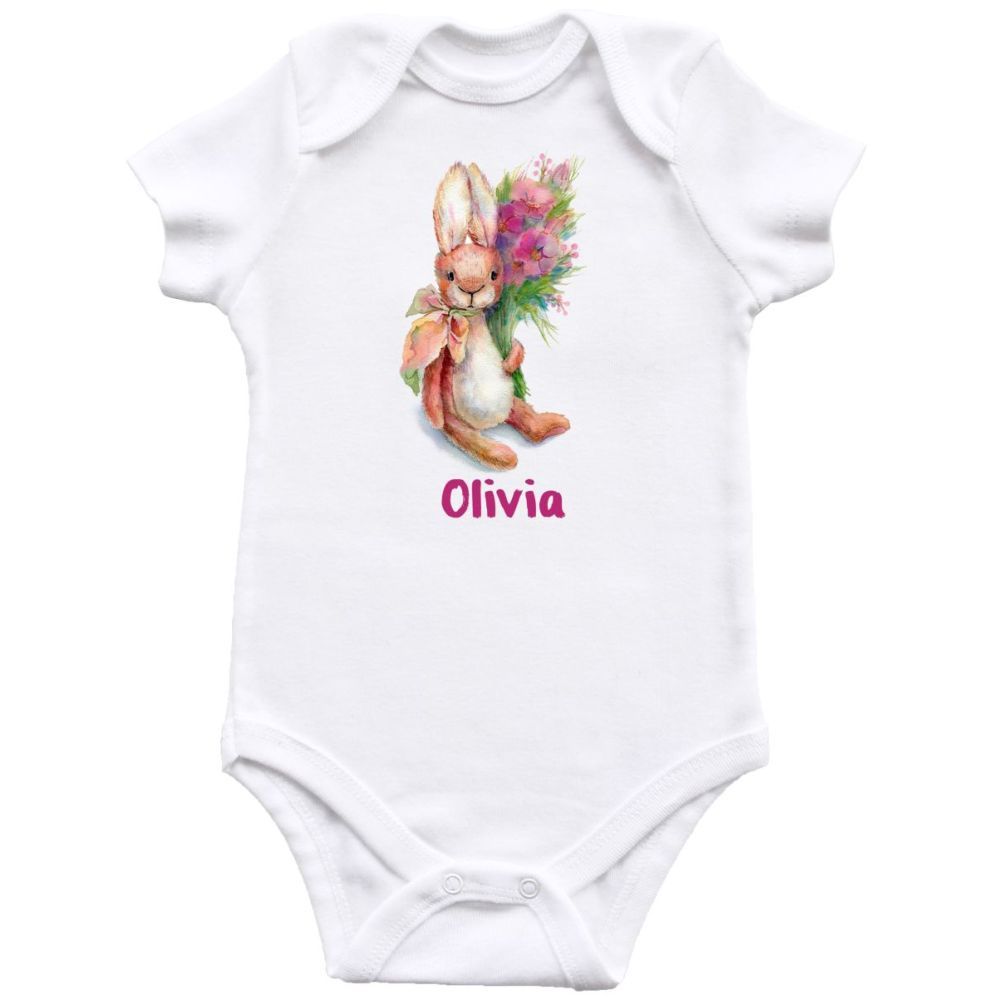 Mini Plum - Personalised Easter Bunny Bodysuit