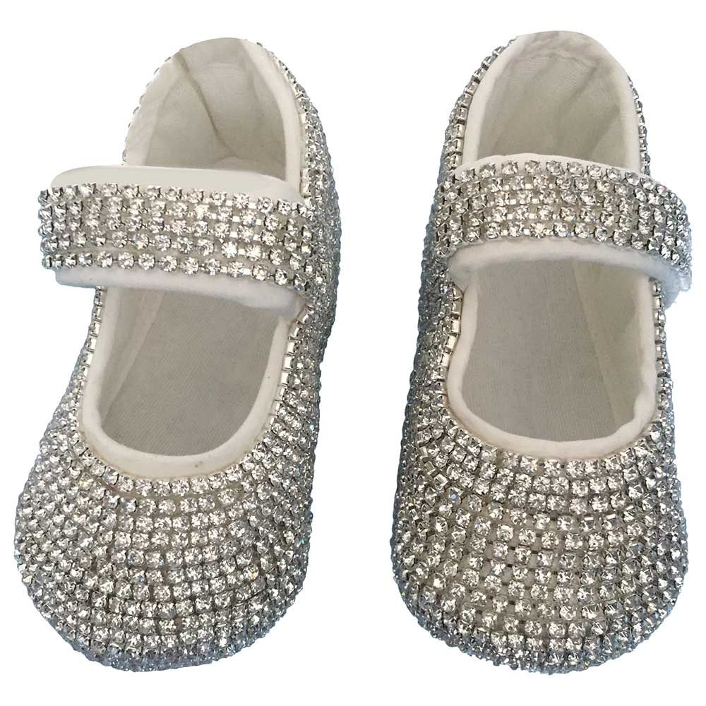 Mini Plum - Swarovski Crystals Shoes - Silver