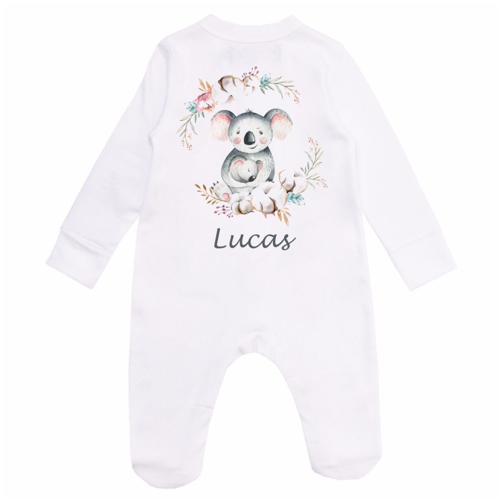 Mini Plum - Personalised Koala With Name Romper