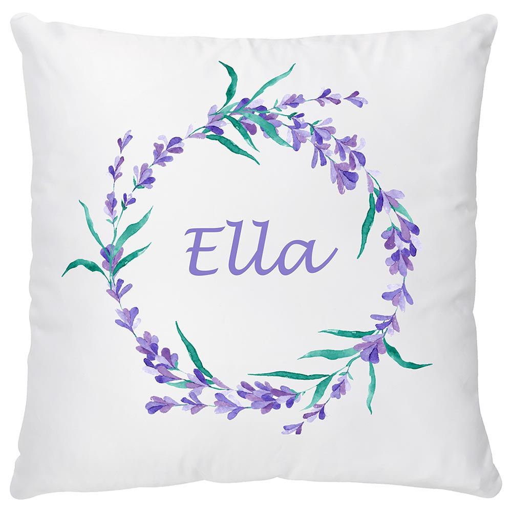 Mini Plum - Cushion Cover - Lavenders - White