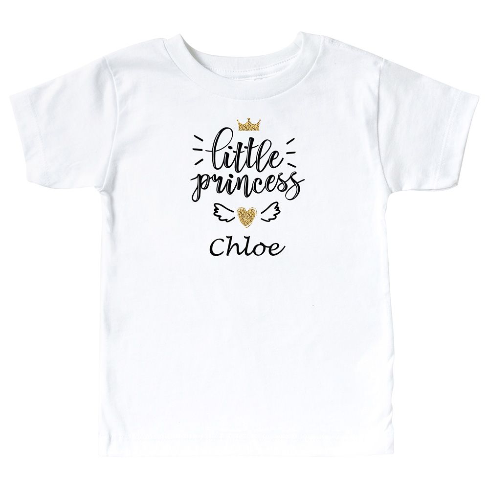 Mini Plum - Princess Personalized Kid's T-Shirt White