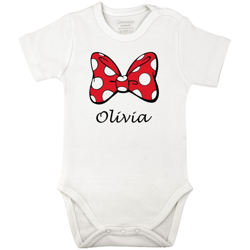 Mini Plum - Personalised Minniebow Printed Bodysuit