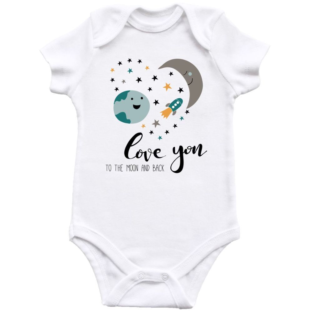 Mini Plum - Personalised Moon And Back Bodysuit