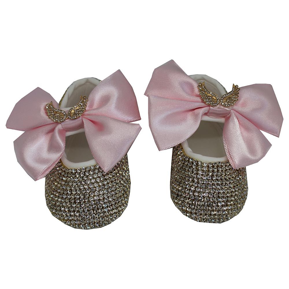 Mini Plum - Crystals Angel Shoes - Pink