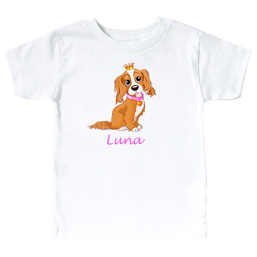 Mini Plum - Princess Puppy Kid's T-Shirt - White