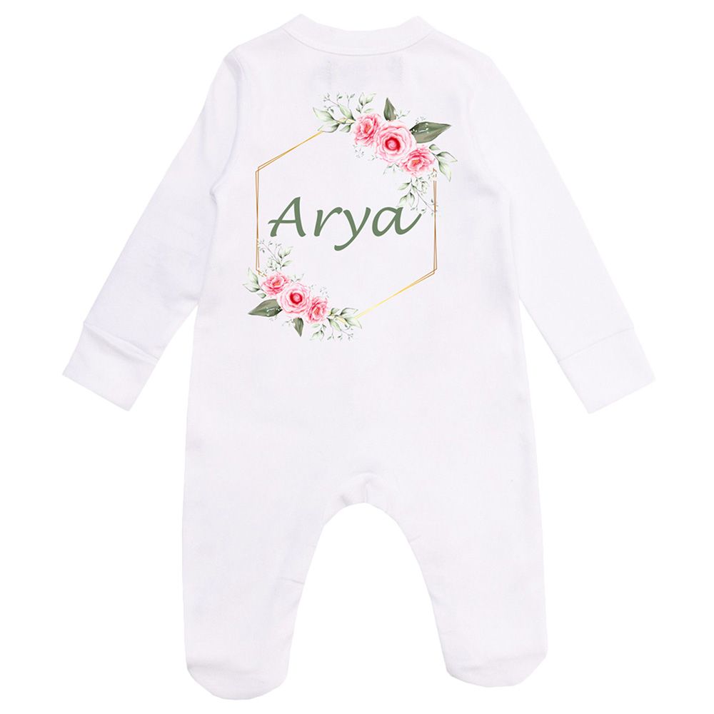 Mini Plum - Personalised Flower With Name Romper