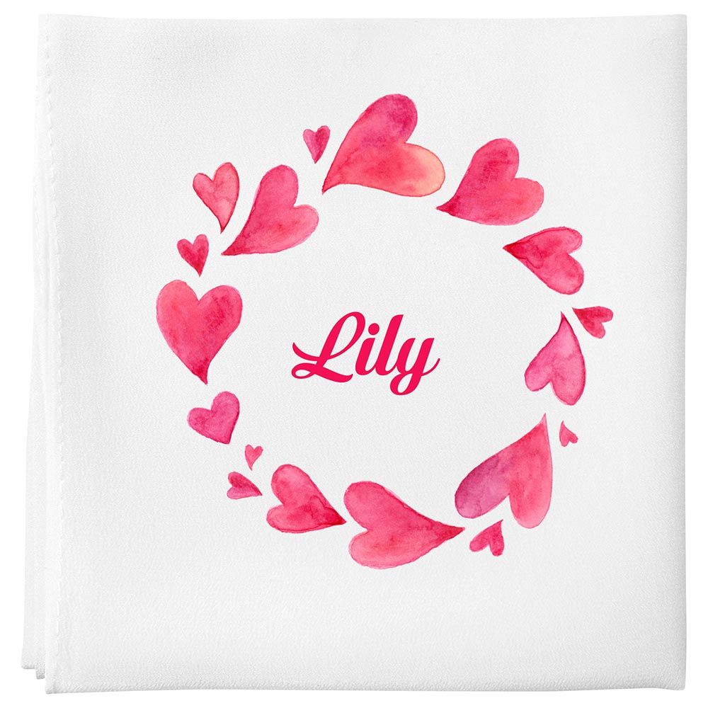 Mini Plum - Personalised Baby Blanket - Heart