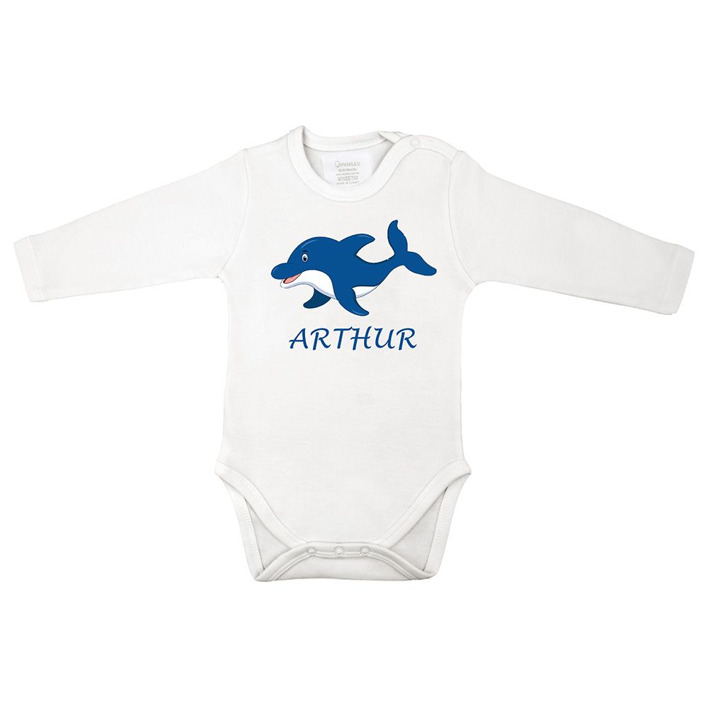 Mini Plum - Shark Personalized Baby Bodysuit