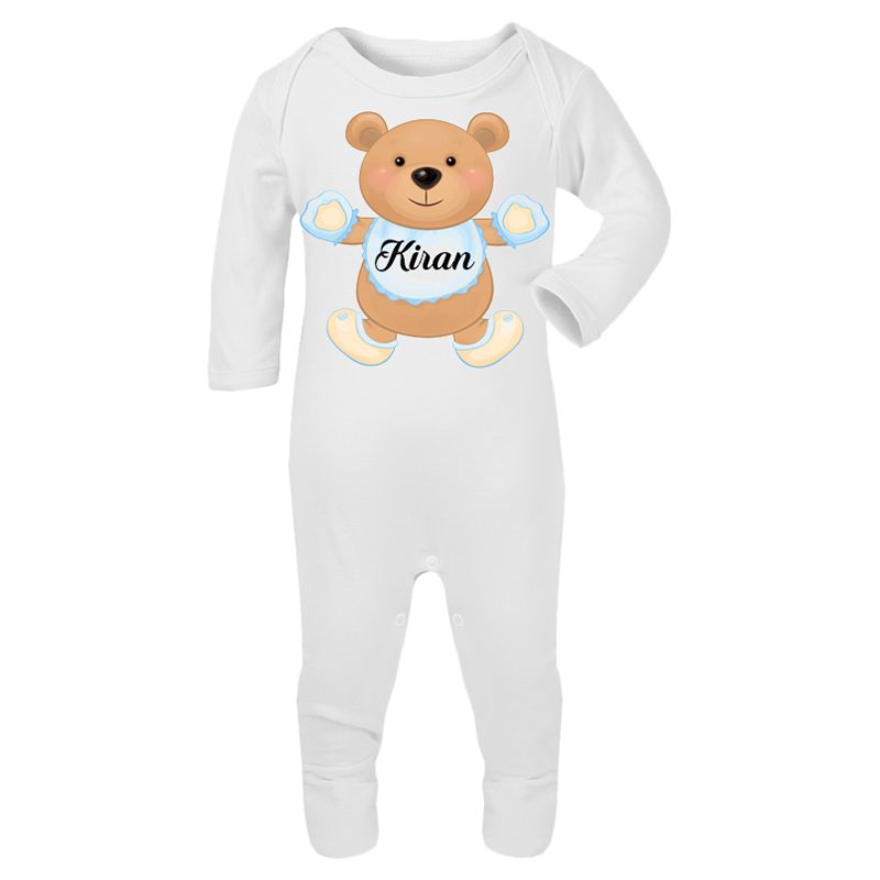 Mini Plum - Personalised Teddy First Outfit 4pc-Set