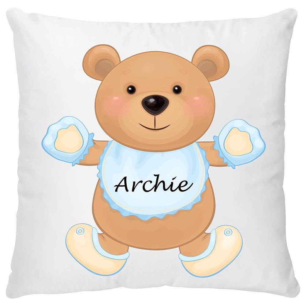 Mini Plum - Cushion Cover - Teddy Bear - White