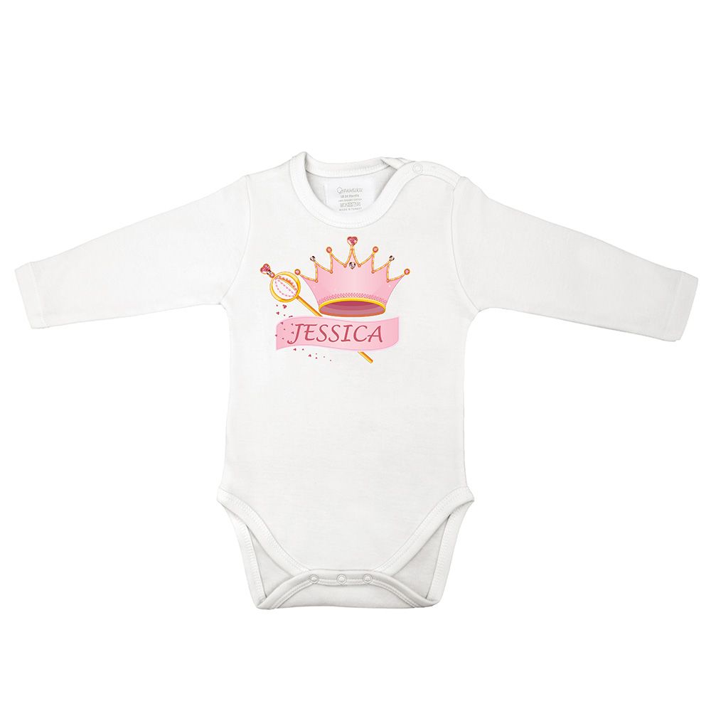 Mini Plum - Personalized Baby Bodysuit Pink